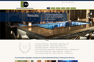 Website for Hotel Renovation Services Company in Holly Springs, GA