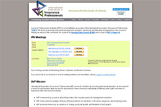 Website Design for Professional Insurance Association in Atlanta, GA